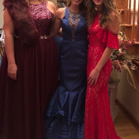 burgundy masquerade dresses